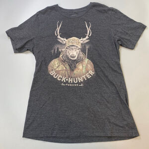 Buck Hunter Short Sleeve Tee WESTCOASTEES Gray Medium Camo Canada
